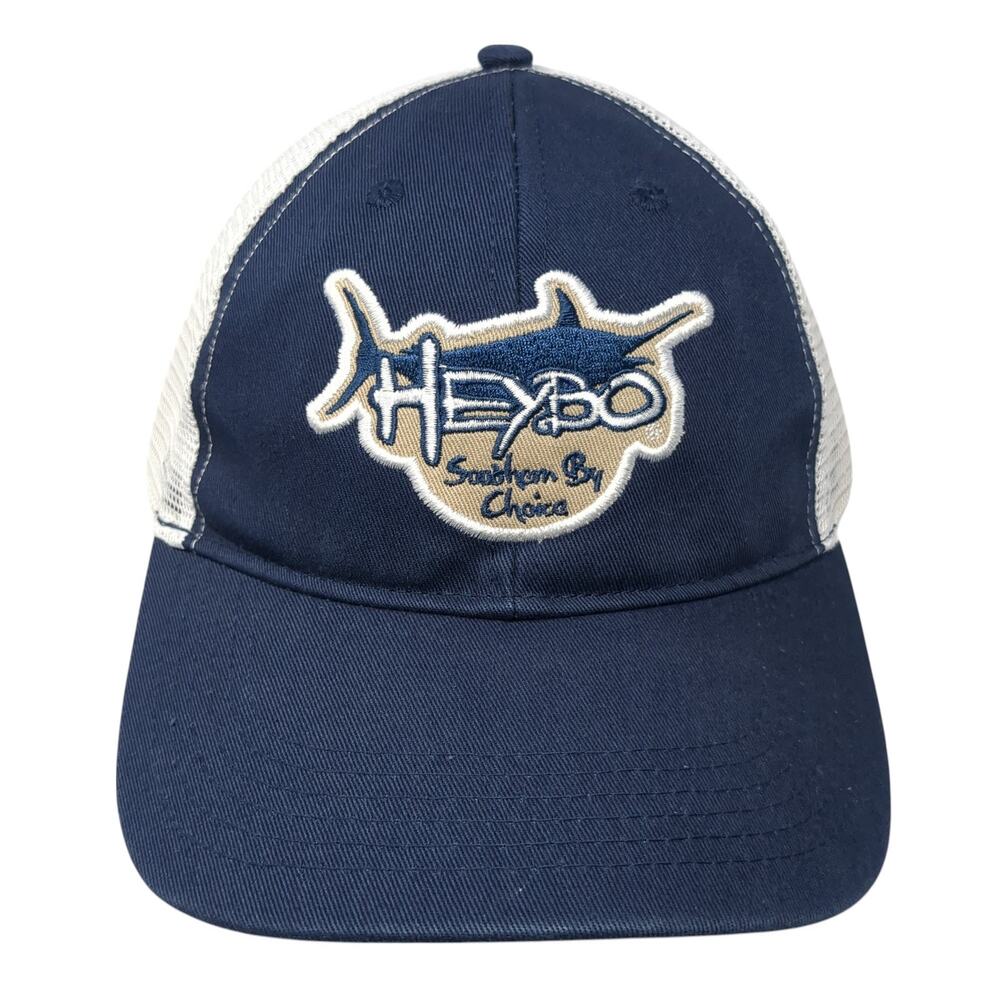 Heybo Southern By Choice Snapback Trucker Hat Blue One Size Adjustable Mesh Back